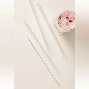 SERAX NIB SET of 7 Glass Reuseable Smoothie Boba Straws and Brush Cleaner